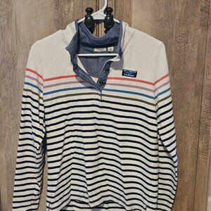 LL Bean button neck pullover